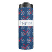 Rood- en witte fiets thermosbeker (Voorkant)