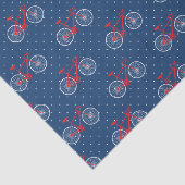 Rood- en witte fiets tissuepapier (Detail)