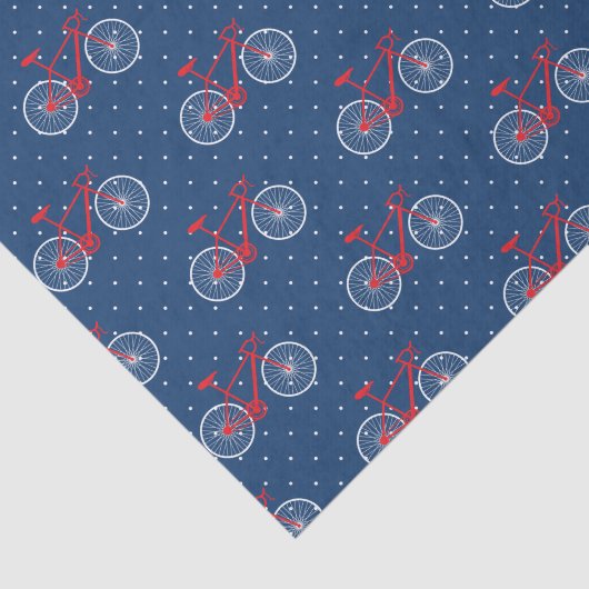 Rood- en witte fiets tissuepapier (Detail)