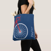Rood- en witte fiets tote bag (Dichtbij)