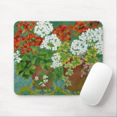 Rood- en witte geraniums in potten 2013 muismat (Met muis)