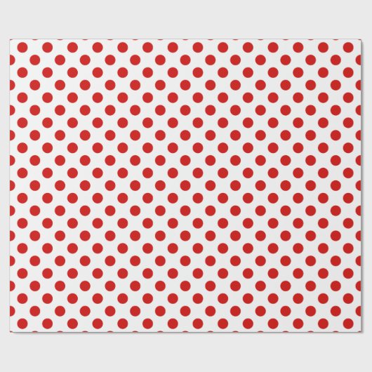 Rood- en witte haarvlekken cadeaupapier (Vlak)