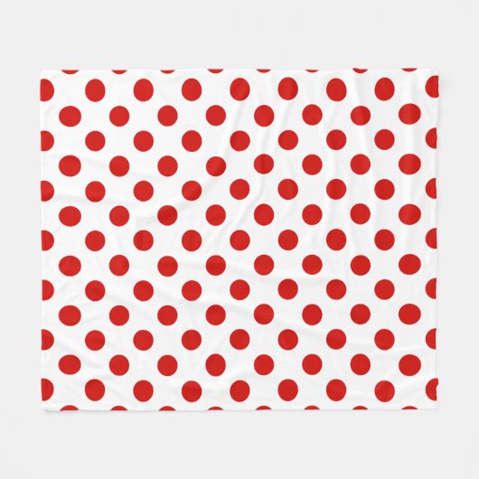 Rood- en witte haarvlekken fleece deken (Voorkant (Horizontaal))