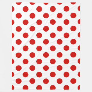 Rood- en witte haarvlekken fleece deken