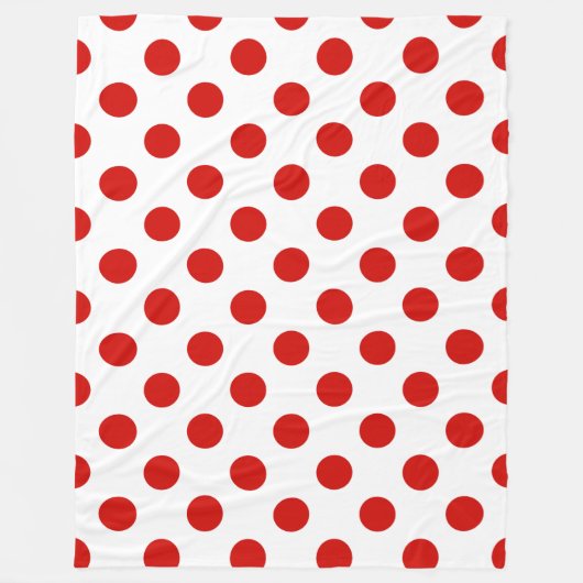 Rood- en witte haarvlekken fleece deken (Voorkant)