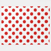 Rood- en witte haarvlekken fleece deken (Voorkant (Horizontaal))