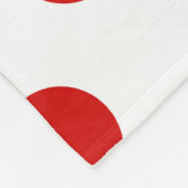 Rood- en witte haarvlekken fleece deken (Hoek)