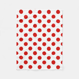 Rood- en witte haarvlekken fleece deken
