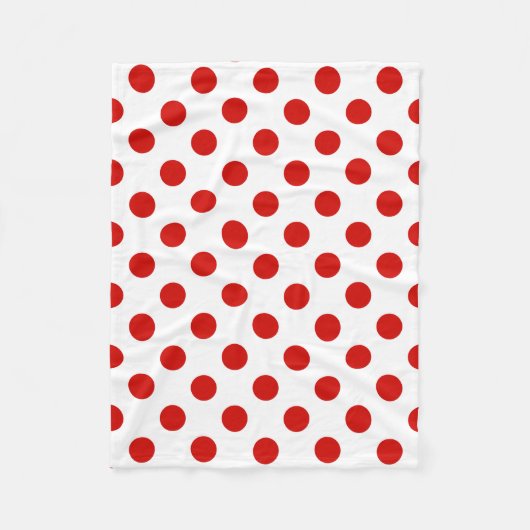 Rood- en witte haarvlekken fleece deken (Voorkant)