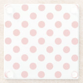 Rood- en witte haarvlekken glazen onderzetter (Achterkant)