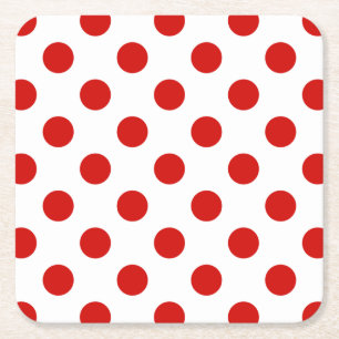 Rood- en witte haarvlekken kartonnen onderzetters
