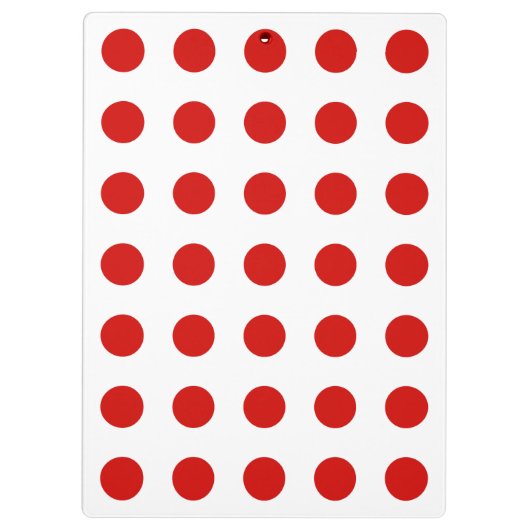 Rood- en witte haarvlekken klembord (Achterkant)