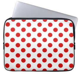 Rood- en witte haarvlekken laptop sleeve