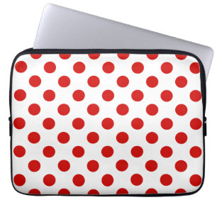 Rood- en witte haarvlekken laptop sleeve