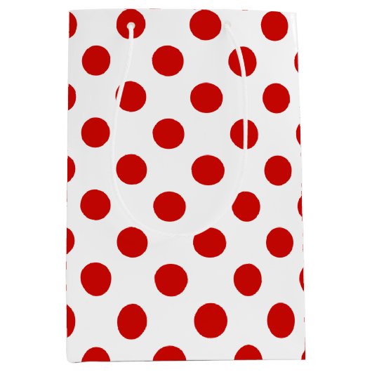 Rood- en witte haarvlekken medium cadeauzakje (Voorkant)