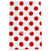 Rood- en witte haarvlekken medium cadeauzakje (Achterkant)