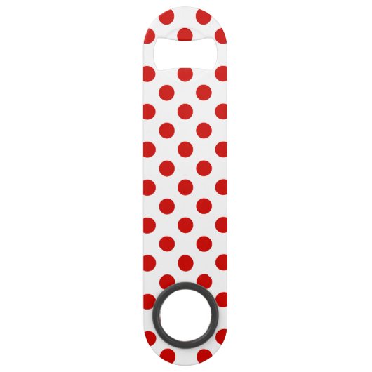 Rood- en witte haarvlekken speed flessenopener (Voorkant)