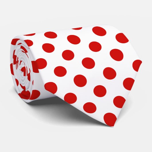 Rood- en witte haarvlekken stropdas (Opgerold)