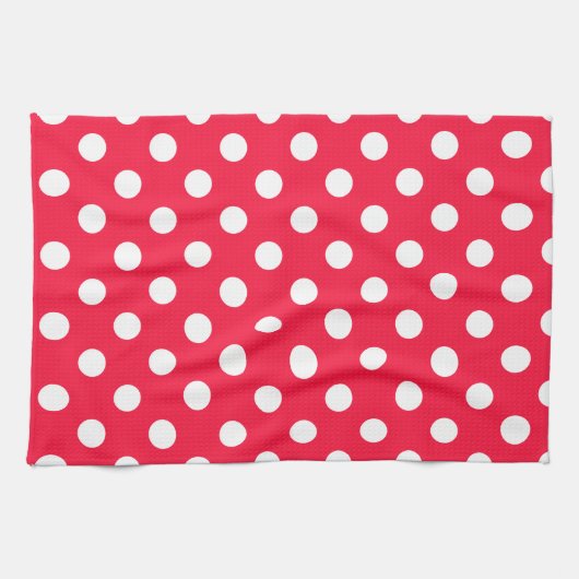 Rood- en witte haarvlekken theedoek (Horizontaal)