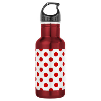 Rood- en witte haarvlekken waterfles 