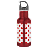 Rood- en witte haarvlekken waterfles  (Achterkant)