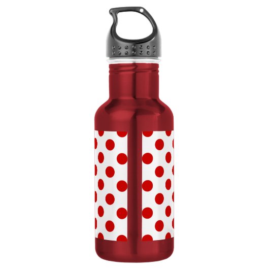 Rood- en witte haarvlekken waterfles  (Achterkant)