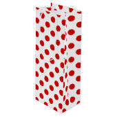 Rood- en witte haarvlekken wijn cadeautas (Voorkant Gekanteld)
