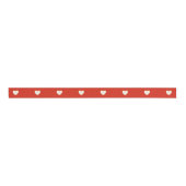 Rood- en witte harten grosgrain lint (Voorkant)