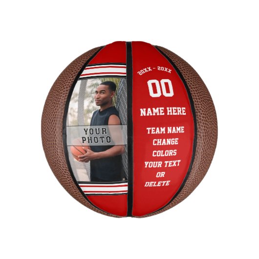 Rood- en witte high-definition beelden voor Basket Basketbal (Verticaal)