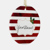 Rood- en witte kerst Magic Keramisch Ornament (Rechts)