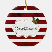 Rood- en witte kerst Magic Keramisch Ornament (Voorkant)