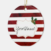 Rood- en witte kerst Magic Keramisch Ornament (Links)