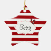 Rood- en witte kerst Magic Keramisch Ornament (Voorkant)