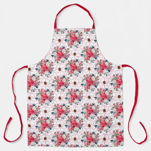 Rood- en witte kerst schort (Voorkant)