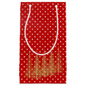 Rood- en witte kerstbomen klein cadeauzakje (Voorkant)