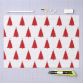 Rood- en witte kerstboom tissuepapier (Craft)