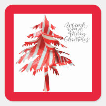 Rood- en witte kerstboom