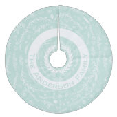 Rood- en witte kerstfamilie naam rendierpijlen fleece kerstboom rok (Voorkant)