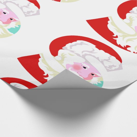 Rood- en witte kerstfeestdag cadeaupapier (Hoek)