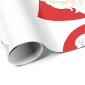 Rood- en witte kerstfeestdag cadeaupapier (Rol Hoek)