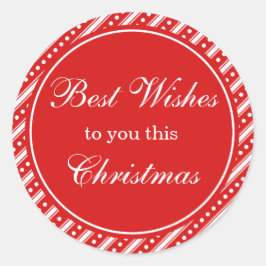 Rood- en witte kerstfeestdag Gift Label Stickers