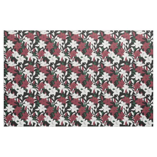 Rood- en witte kerstFloral Stof (Yard (91,4 cm))