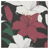 Rood- en witte kerstFloral Stof (Close Up)