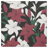 Rood- en witte kerstFloral Stof (Swatch)