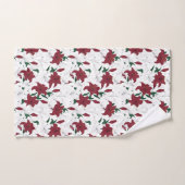 Rood- en witte kerstgalgen bad handdoek (Handdoek)