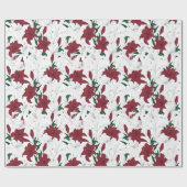 Rood- en witte kerstgalgen cadeaupapier (Vlak)