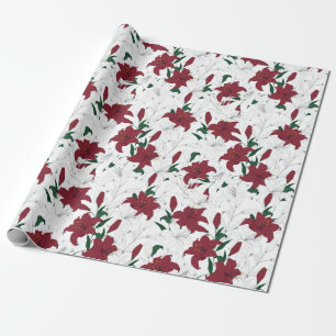 Rood- en witte kerstgalgen cadeaupapier