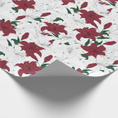 Rood- en witte kerstgalgen cadeaupapier (Hoek)