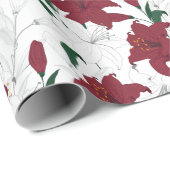 Rood- en witte kerstgalgen cadeaupapier (Rol Hoek)