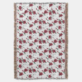 Rood- en witte kerstgalgen deken (Voorkant Verticaal)